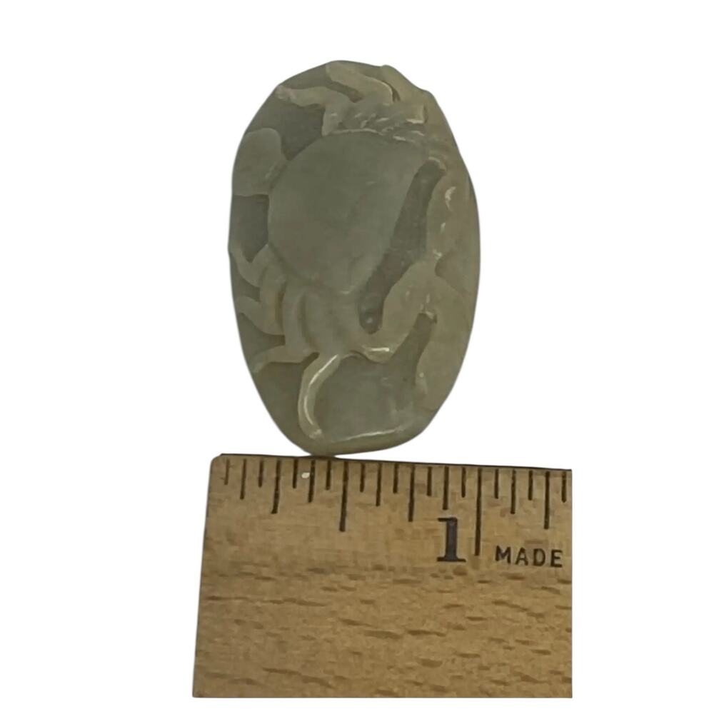 Estate Asian Carved Soapstone Crab Motif 1 5/8” Pendant - Picture 11 of 13